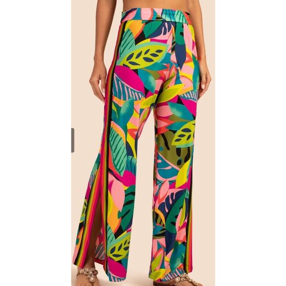 NWT $162 Trina Turk Rainforest Soft Jersey Swim Pants Size Medium and Large - Picture 2 of 11